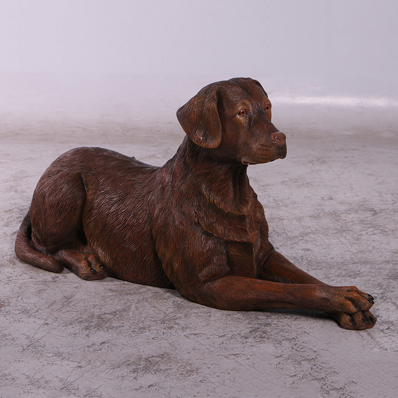 Labrador Dog Lying Down Life Size Statue