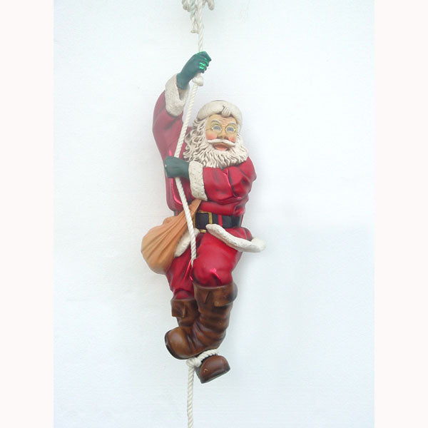 Santa Climbing Life Size Statue