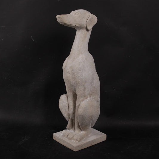 Greyhound Sitting Life Size Statue