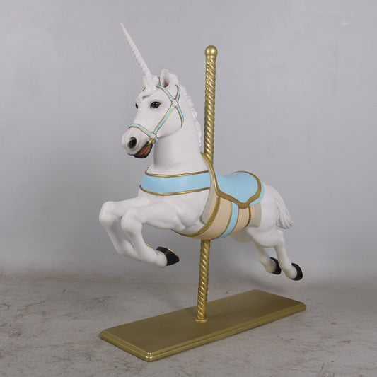 Christmas Carousel Unicorn Life Size Statue