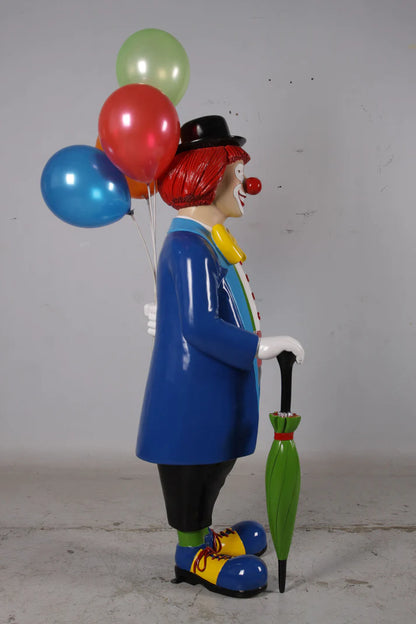 Clown With Balloons Life Size Statue