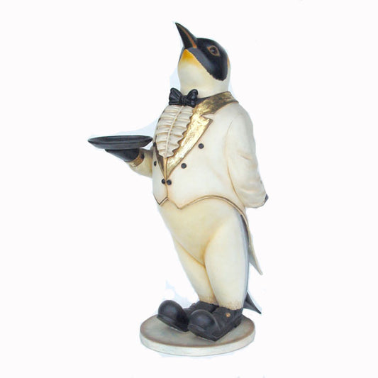 Penguin Butler Life Size Statue