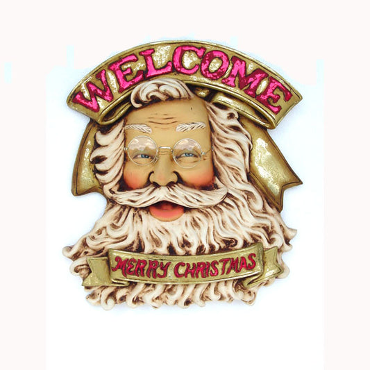 Santa Welcome Sign Life Size Statue