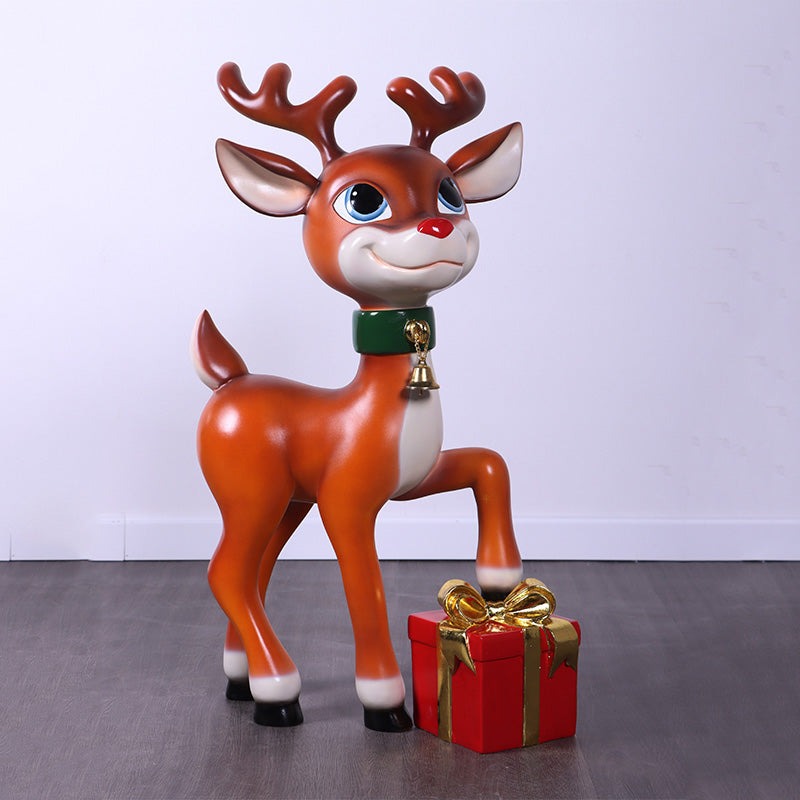 Cute Reindeer Life Size Statue