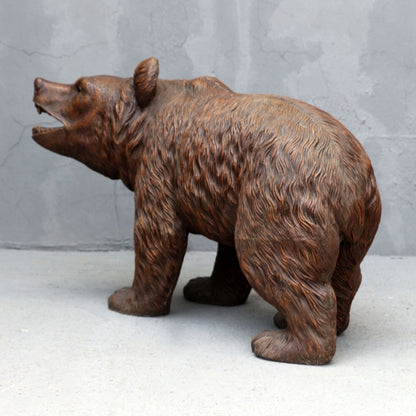 Bear Walking Life Size Statue