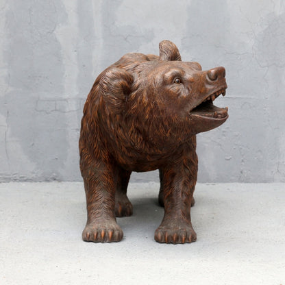 Bear Walking Life Size Statue