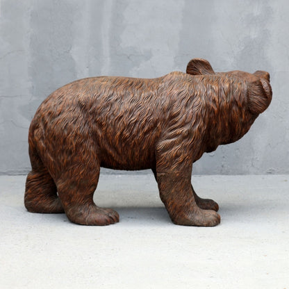 Bear Walking Life Size Statue