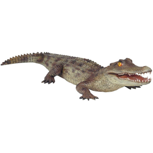 Caiman Alligator Life Size Statue
