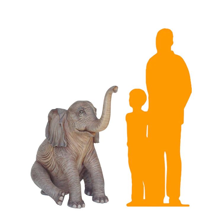 Elephant Sitting Statue