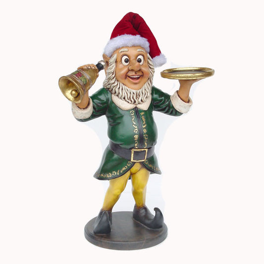 Elf Butler with Bell Life Size Statue