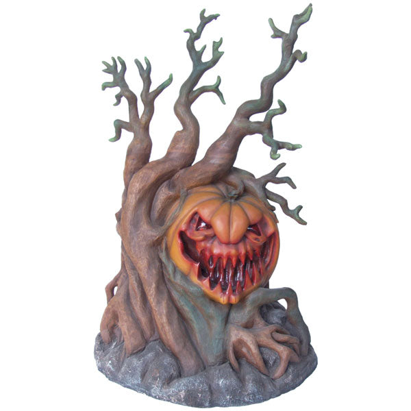Scary Pumpkin with Tree Life Size Statue