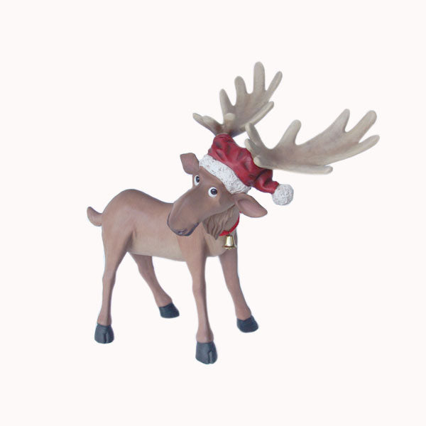 Funny Reindeer Small Life Size Statue