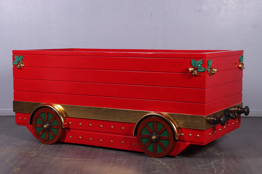 North Pole Express Wagon Life Size Statue