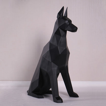 Doberman Dog Faceta Life Size Statue