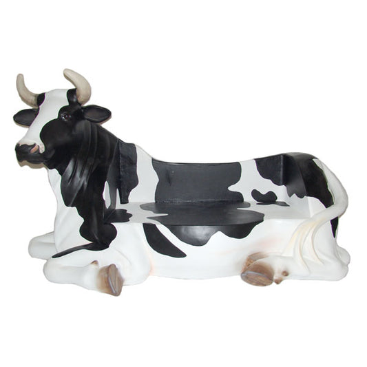Cow Bench Life Size Statue