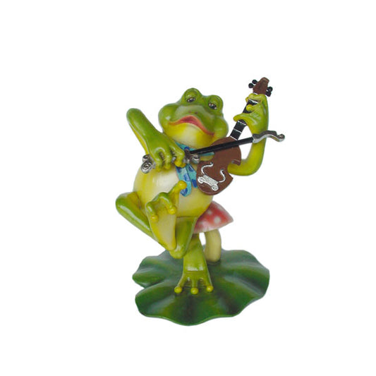 Funny Frog Band Violin Player Life Size Statue