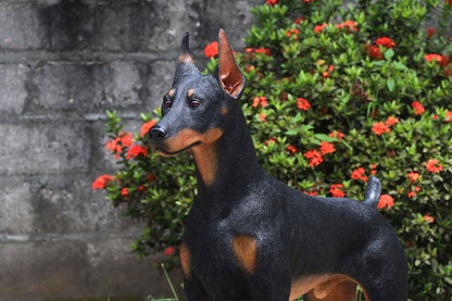 Standing Doberman Life Size Statue