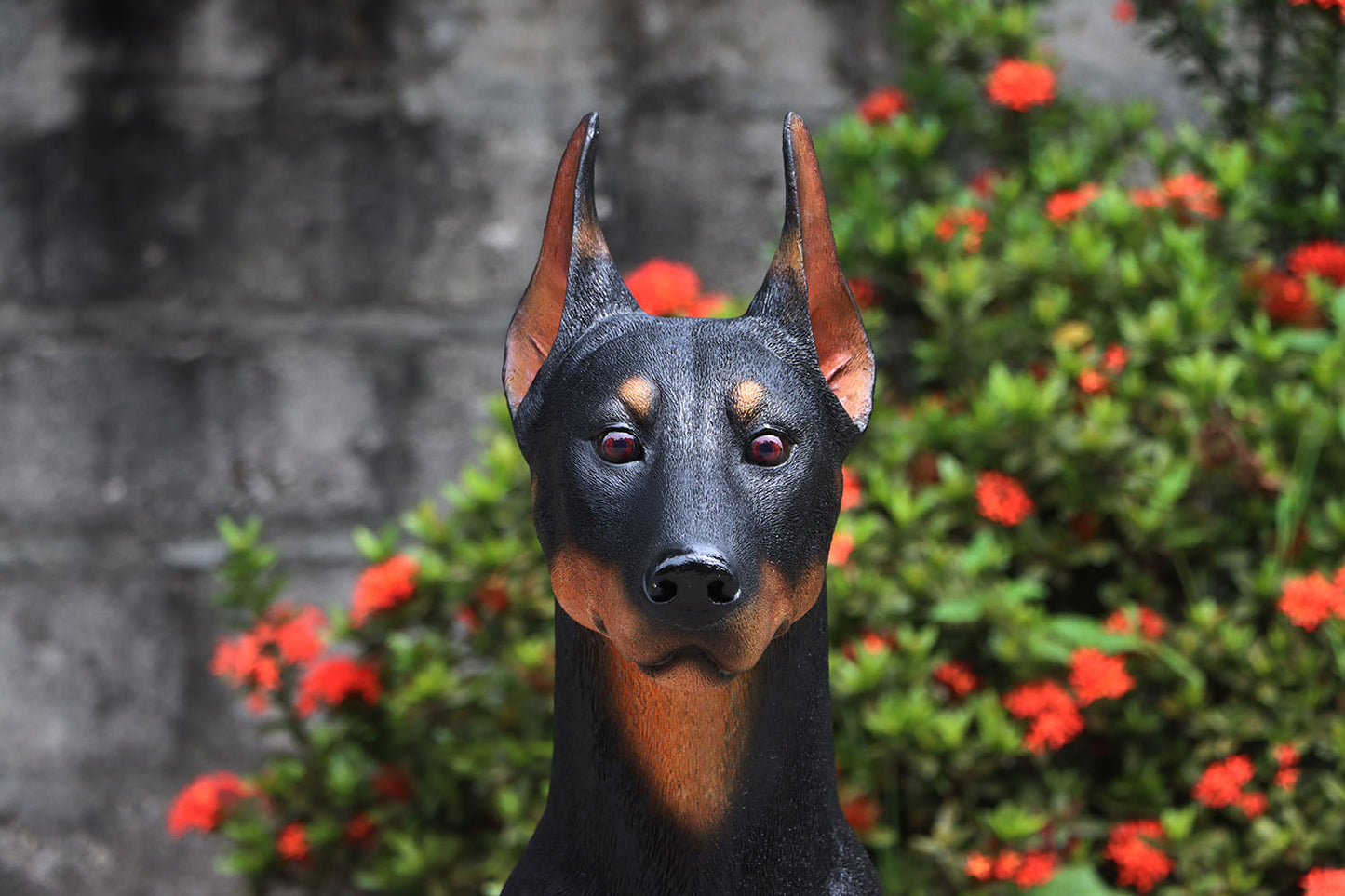 Standing Doberman Life Size Statue