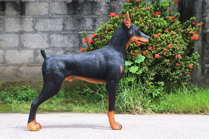 Standing Doberman Life Size Statue