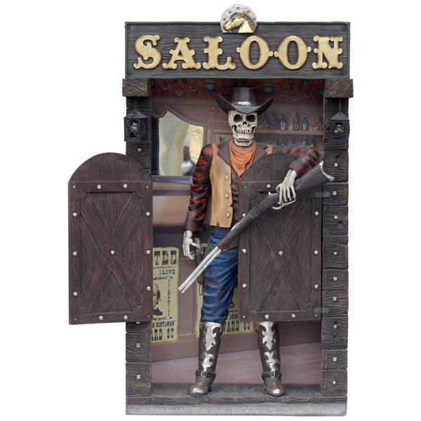 Skeleton Cowboy on Saloon Life Size Statue
