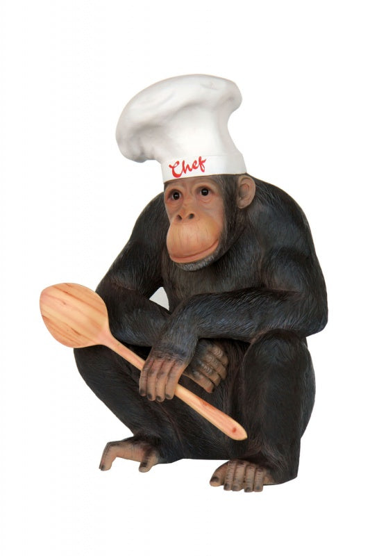 Monkey Chef Life Size Statue