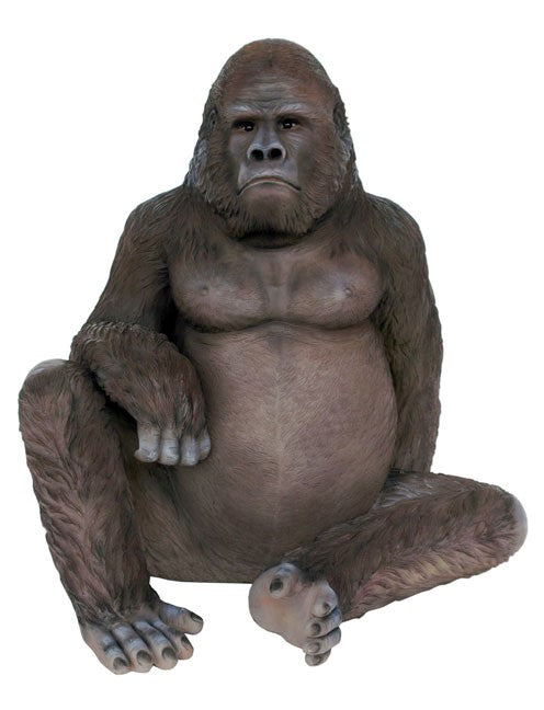 Gorilla Sitting Life Size Statue