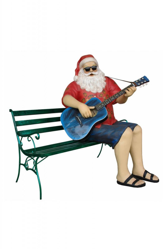 Santa Claus Sitting with Guitar