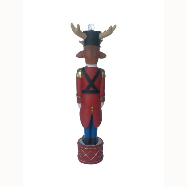 Small Funny Reindeer Toy Soldier Life Size Statue