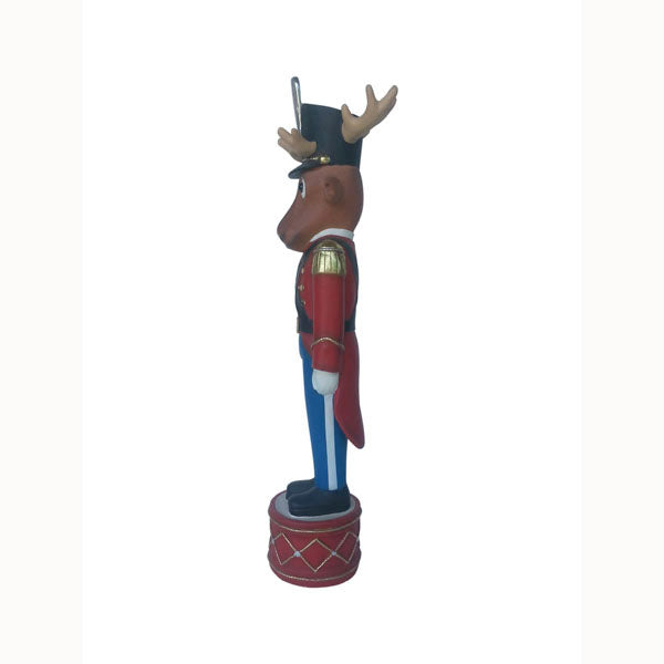 Small Funny Reindeer Toy Soldier Life Size Statue