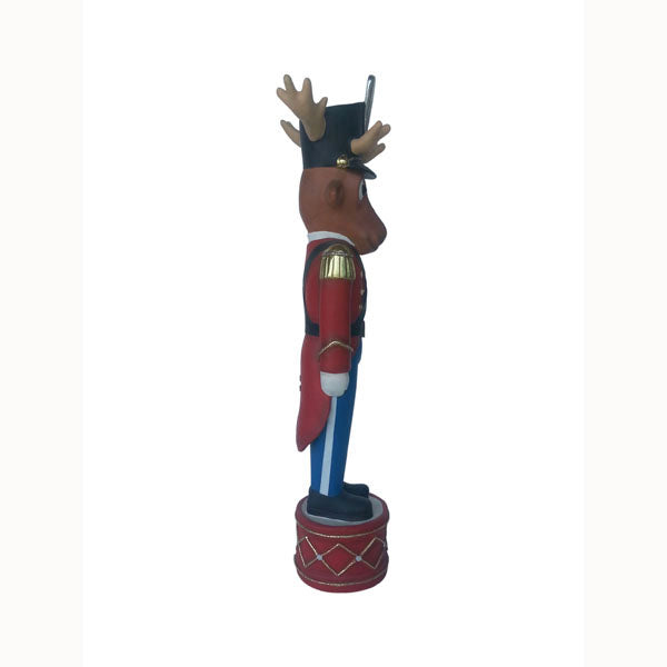 Small Funny Reindeer Toy Soldier Life Size Statue