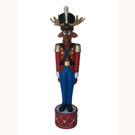 Large Funny Reindeer Toy Soldier Life Size Statue