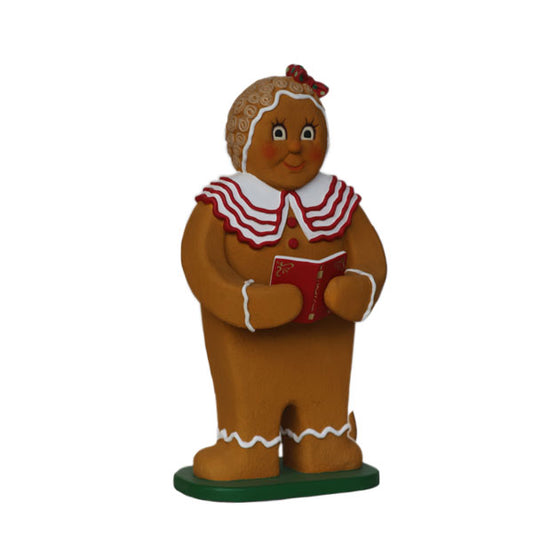 Gingerbread Girl with Book Life Size Statue