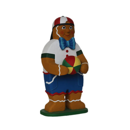 Gingerbread Boy with Ball Life Size Statue