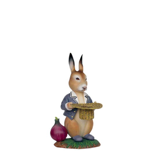 Rabbit With Onion Life Size Statue