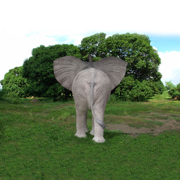Elephant Walking Life Size Statue