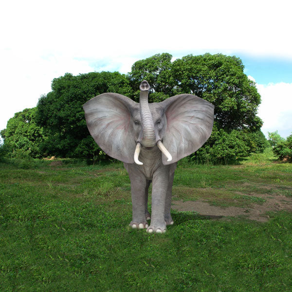 Elephant Walking Life Size Statue