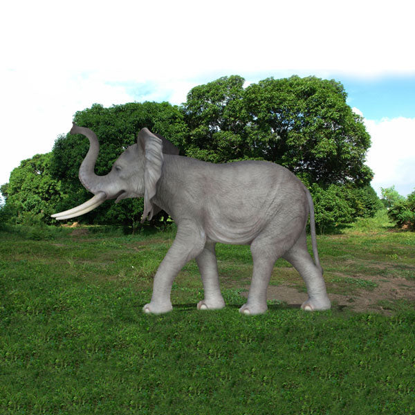 Elephant Walking Life Size Statue