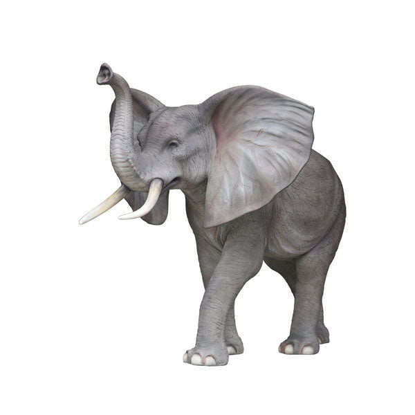 Elephant Walking Life Size Statue