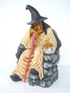 Witch Sitting Life Size Statue