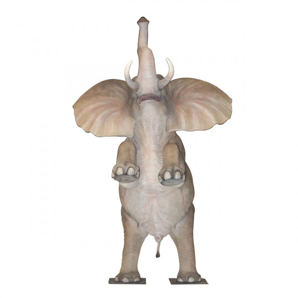 Elephant Prancing Life Size Statue