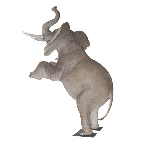 Elephant Prancing Life Size Statue