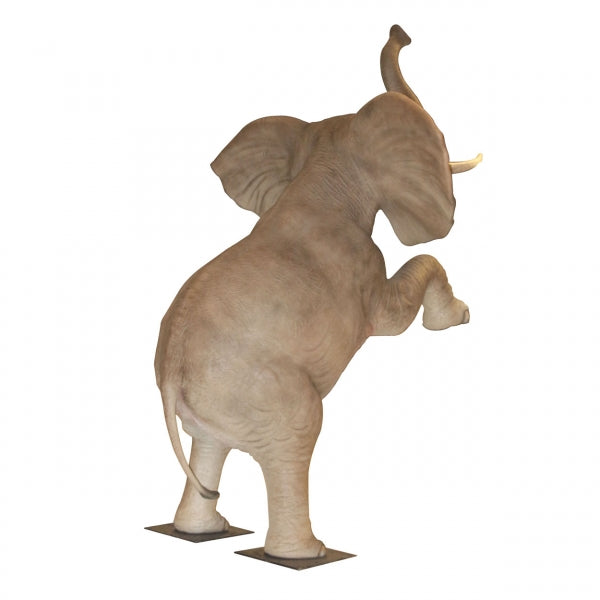 Elephant Prancing Life Size Statue