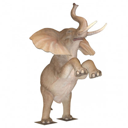 Elephant Prancing Life Size Statue