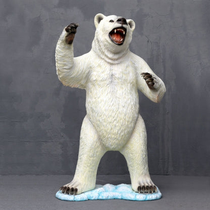 Polar Bear Standing Life Size Statue