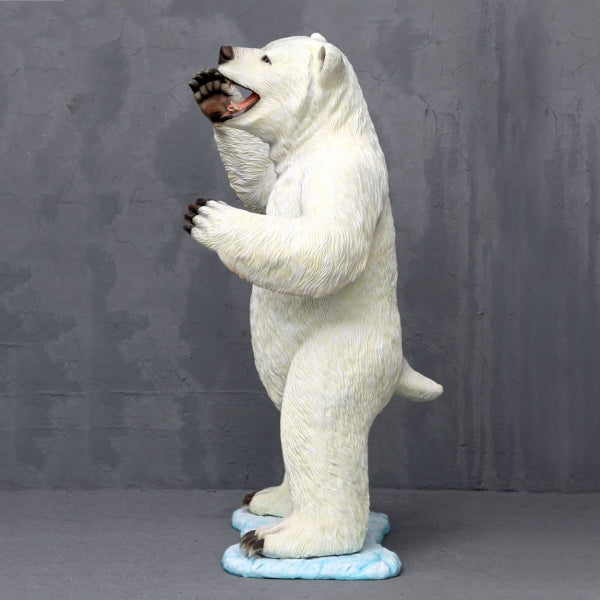 Polar Bear Standing Life Size Statue