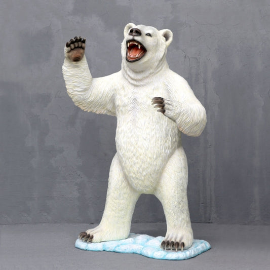 Polar Bear Standing Life Size Statue