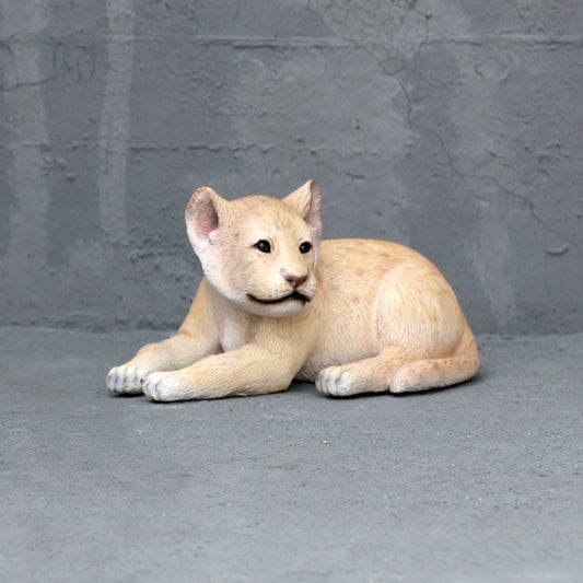 Lion Cub Lying Life Size Statue
