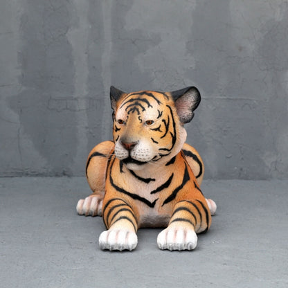 Tiger Cub Lying Life Size Statue