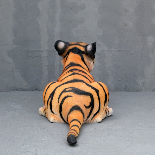 Tiger Cub Lying Life Size Statue