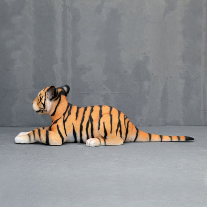 Tiger Cub Lying Life Size Statue